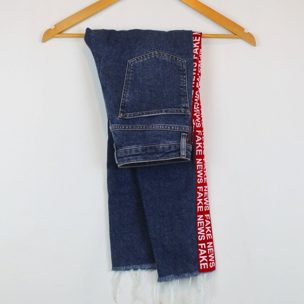 Top Shop Moto Fake News High Rise Denim Jeans